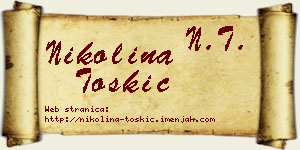 Nikolina Toskić vizit kartica